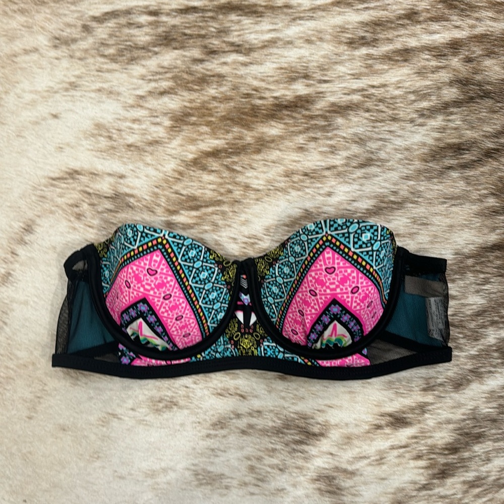 Colorful Patterned Bikini Top